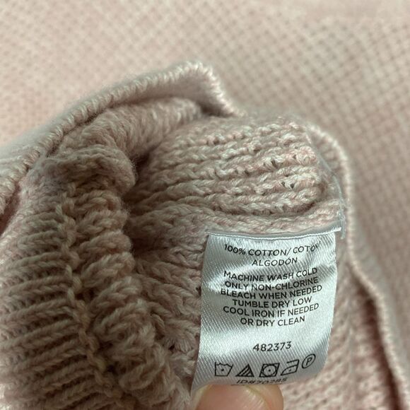 Loft Knit Pale Pink Crew Neck Sweater Size Small - Picture 7 of 10